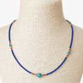 Collar nepalí de gemas extrafinas - ónix azul y árbol de la vida