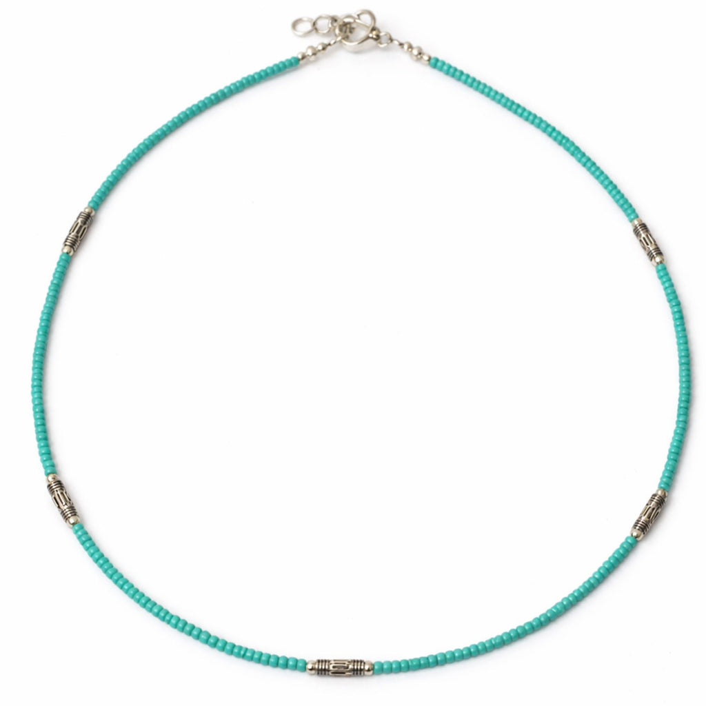 Collar nepalí de gemas extrafinas - Turquesa y lágrima