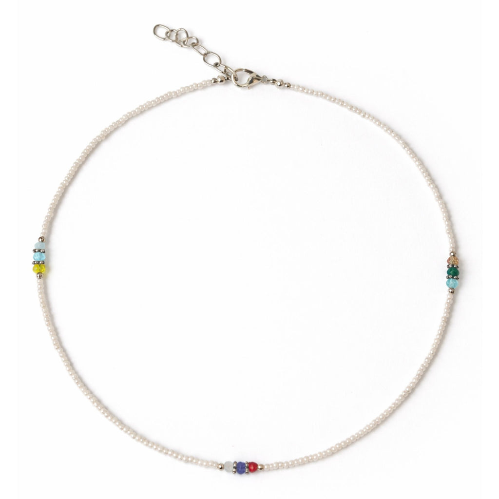 Collar nepalí de gemas extrafinas - Perla y cuentas talladas