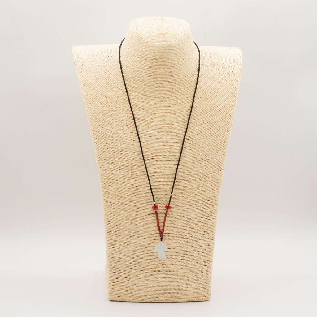 Collar de cuerda con colgante de piedra preciosa - Ángel de Opalita