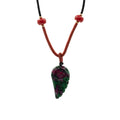 Collar de cuerda colgante de piedra preciosa - Morganita ala de ángel