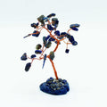 Árbol de piedras preciosas: Sodalita sobre base de ágata azul (35 piedras)