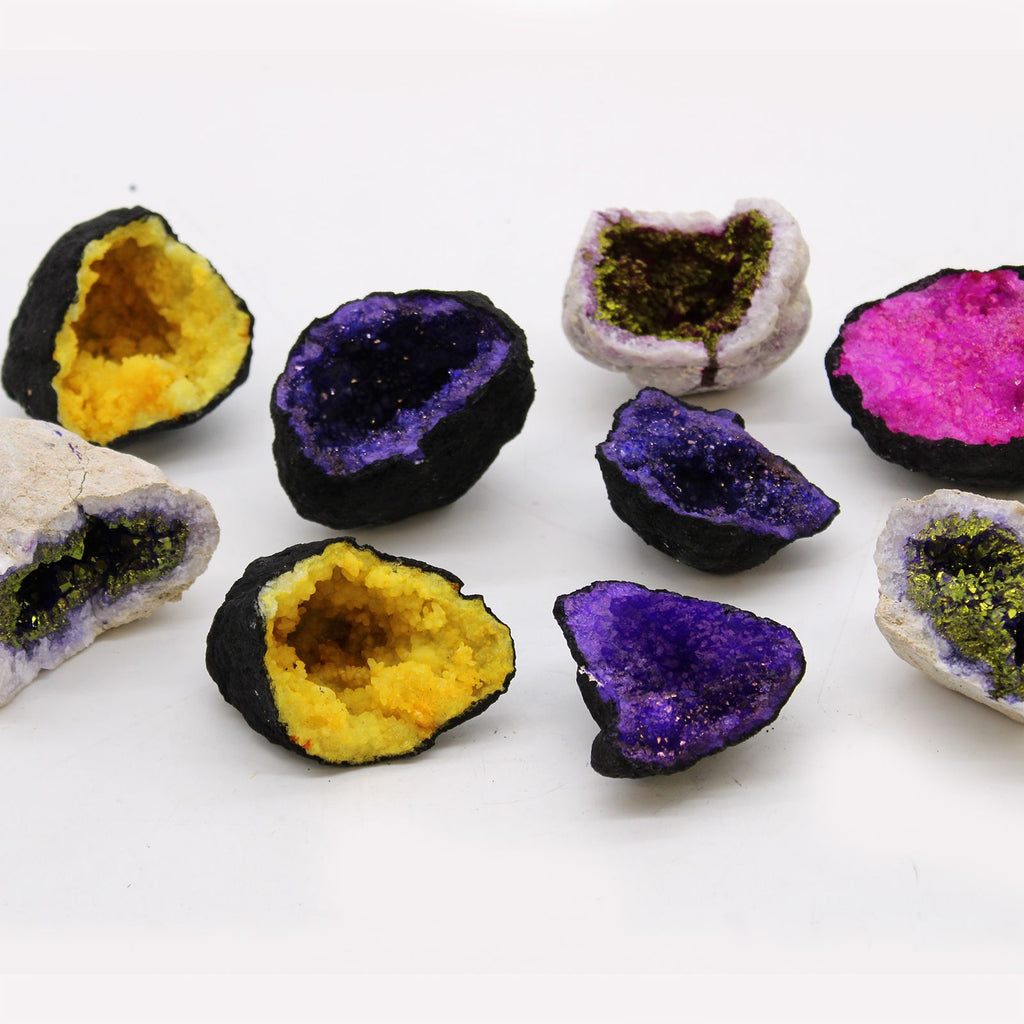 Geodas de calcita coloreada - Piedra Negra - Turquesa